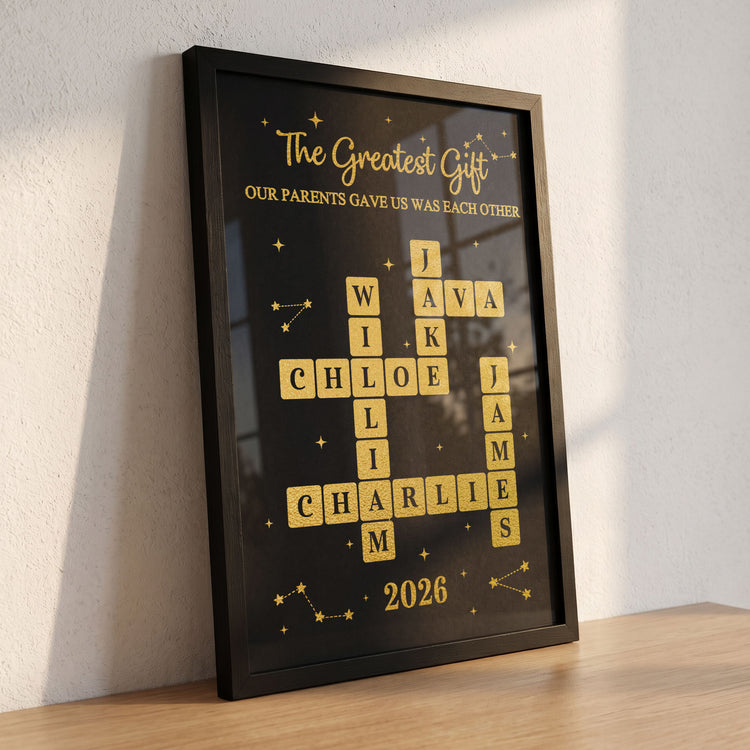 Brothers & Sisters The Greatest Gift Our Parents Gave Us Foil Printed Wall Art - Personalized Poster 3