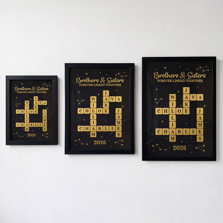 Brothers & Sisters The Greatest Gift Our Parents Gave Us Foil Printed Wall Art - Personalized Poster 5