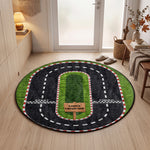 Car Racing Game Nursery Street For Kids - Personalized Quilted Mat 5