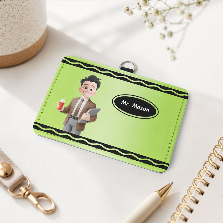 Cartoon Character Teacher Id Card - Personalized Badge Holder 3