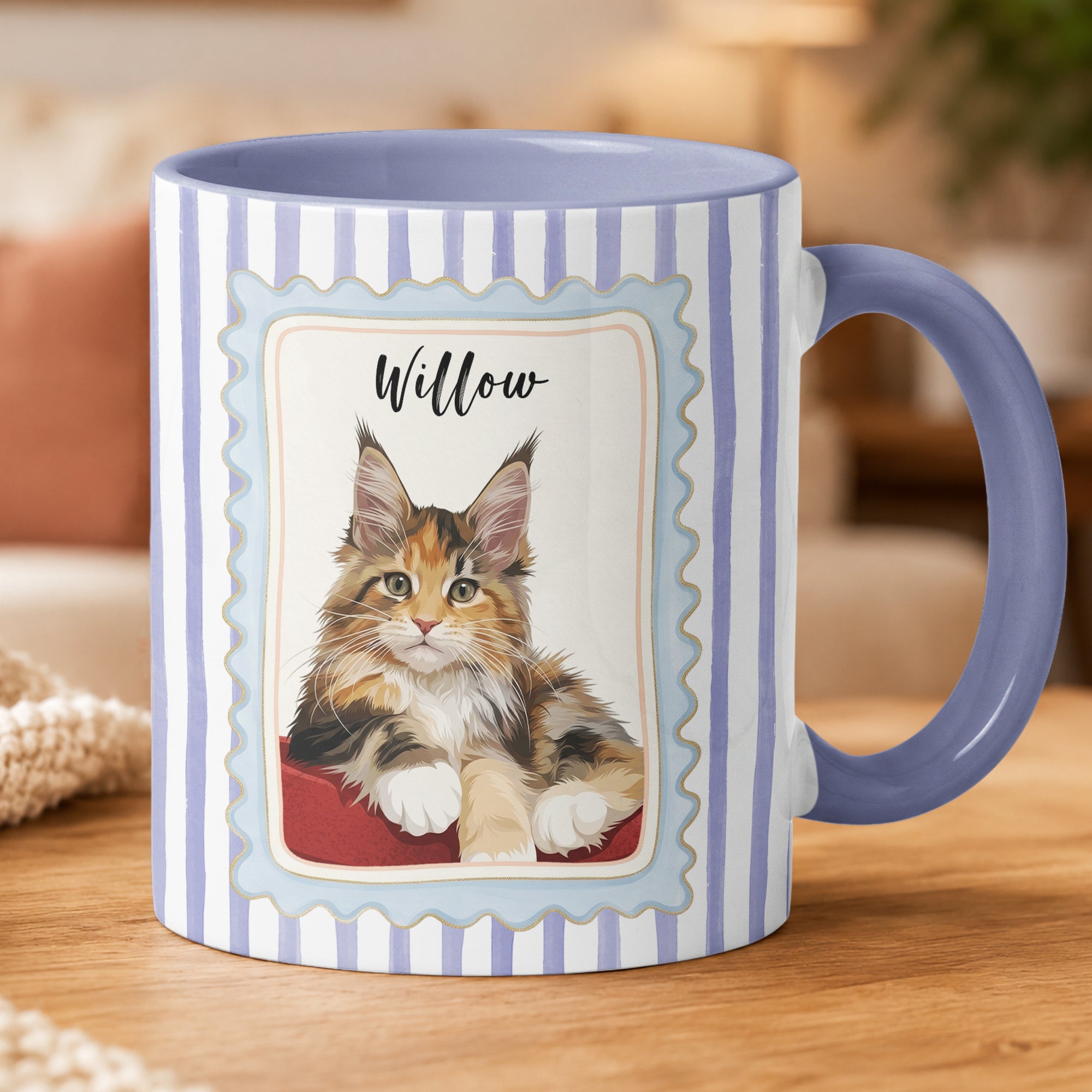 Cartoon Your Pet - Gifts For Dog Mom, Cat Mom - Cottage Vintage Style - Personalized Mug 6