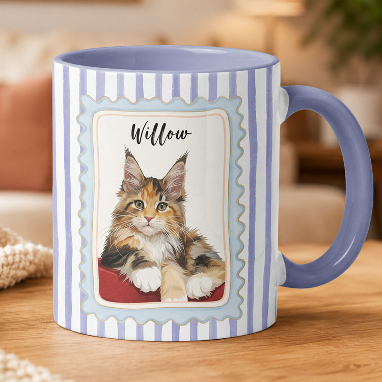 Cartoon Your Pet - Gifts For Dog Mom, Cat Mom - Cottage Vintage Style - Personalized Mug 6