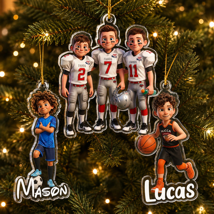 Cartoon Your Photo - Christmas Gifts For Kid, Grandkids - Personalized Ornament 2