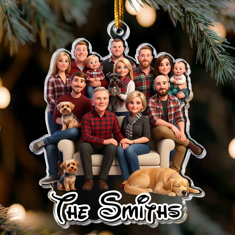 Cartoon Your Photo - For Family, Kids, Grandkids - Christmas Gifts - Personalized Ornament 1