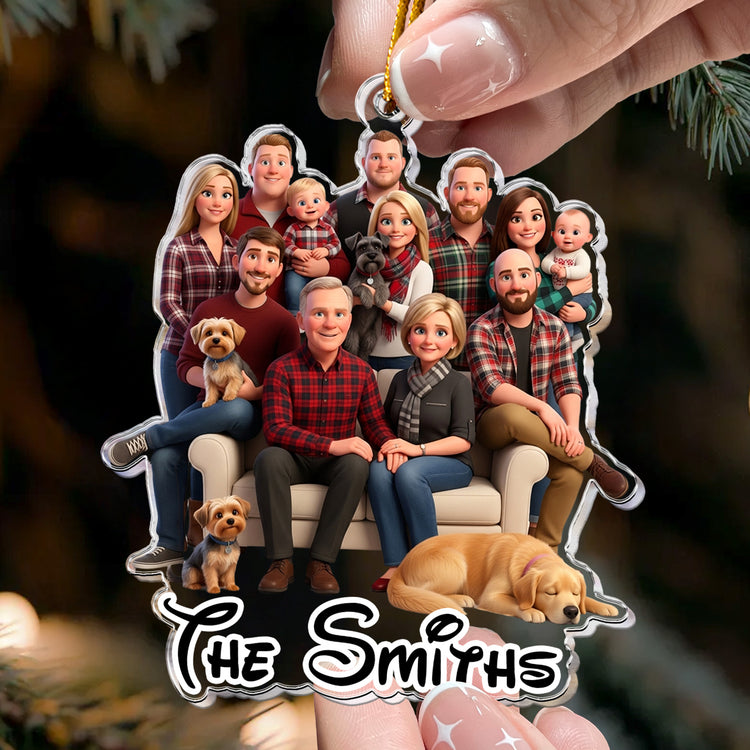 Cartoon Your Photo - For Family, Kids, Grandkids - Christmas Gifts - Personalized Ornament 2