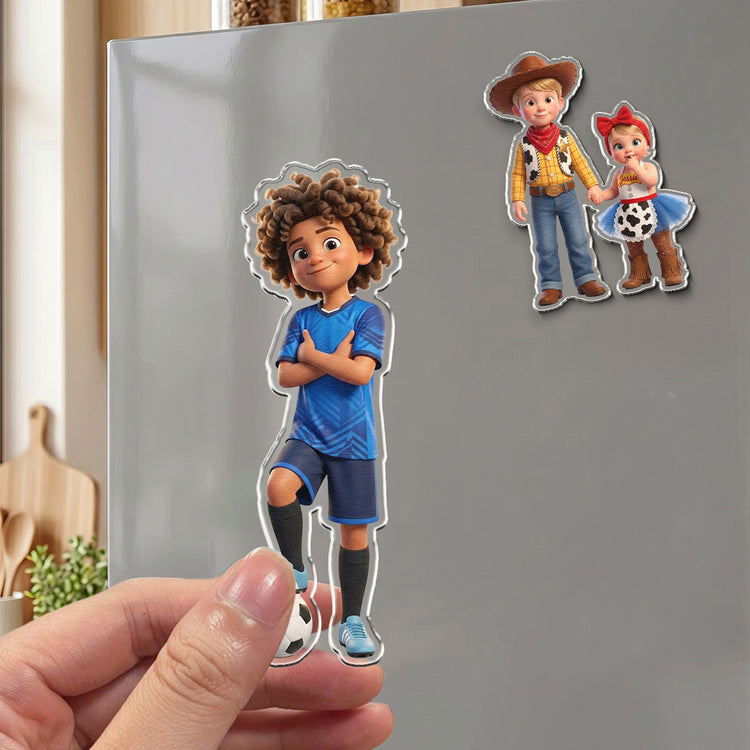 Cartoon Your Photo - For Family, Kids, Grandkids, Pet Lovers, Couple - Personalized Ornament 3