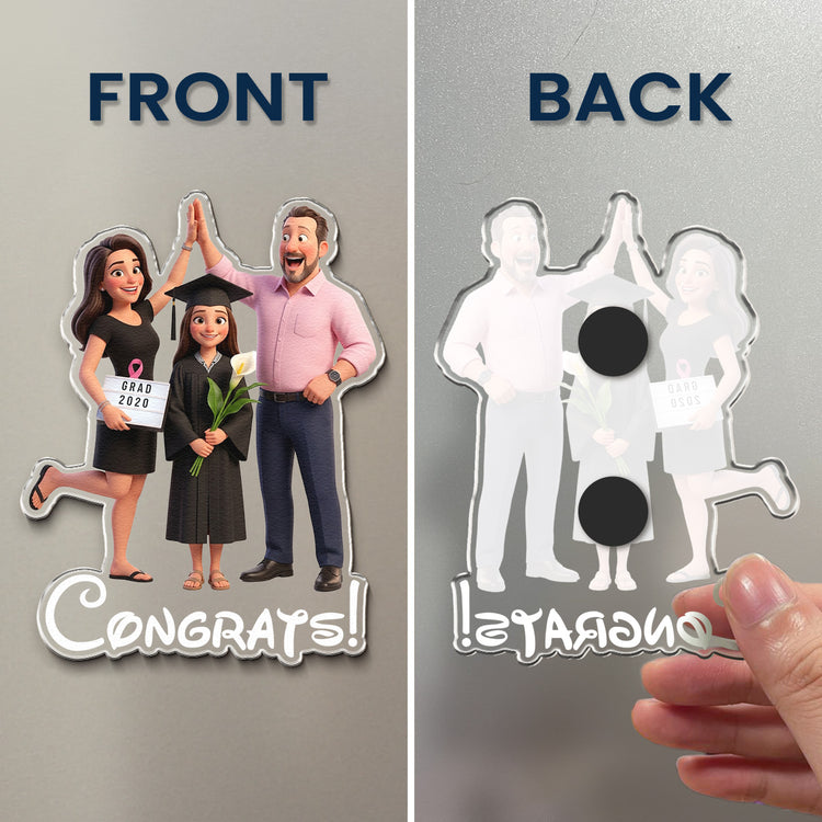 Cartoon Your Photo - For Family, Kids, Grandkids, Pet Lovers, Couple - Personalized Ornament 4