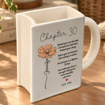 Chapter 30 Custom Birth Month Flower Book Mug, Birthday Gift For Her - Personalized Mug 4