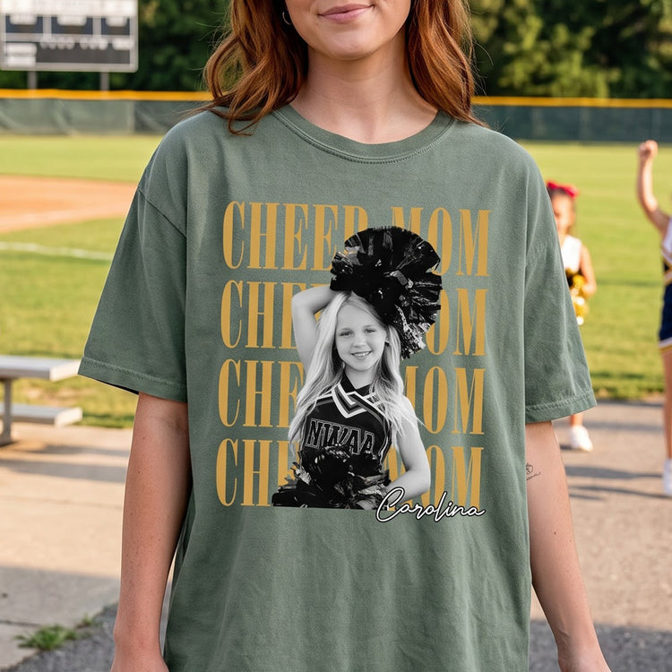 Cheer Mom Custom Photo - Personalized Shirt 3