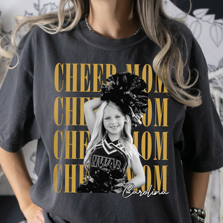 Cheer Mom Custom Photo - Personalized Shirt 5