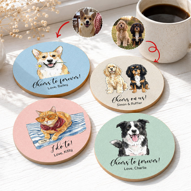 Cheers To Forever Wedding Favors Wedding Gifts For Guests - Personalized Coasters 1