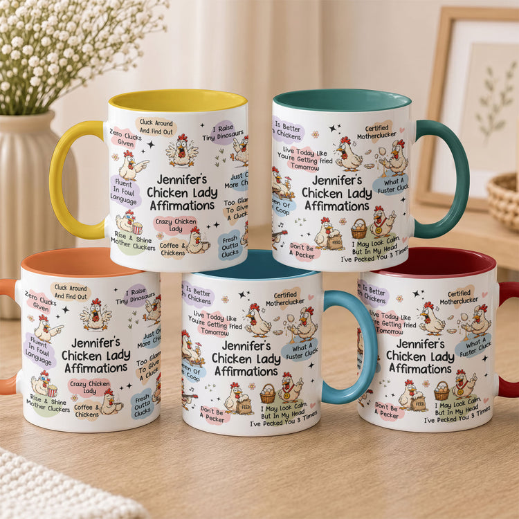 Chicken Lady Affirmation Mug - Gift For Chicken Lovers - Personalized Mug 1