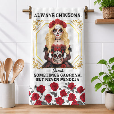Chingona Como Mi Madre Mexican Latino - Personalized Kitchen Towel