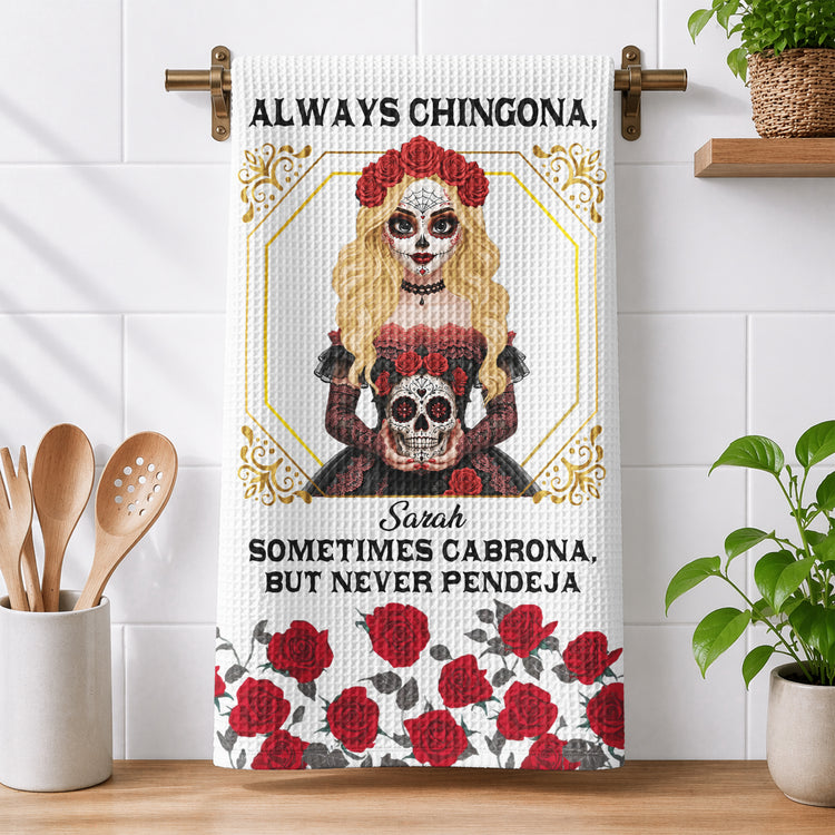 Chingona Como Mi Madre Mexican Latino - Personalized Kitchen Towel 1