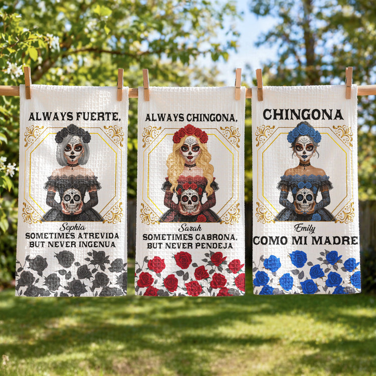 Chingona Como Mi Madre Mexican Latino - Personalized Kitchen Towel 2