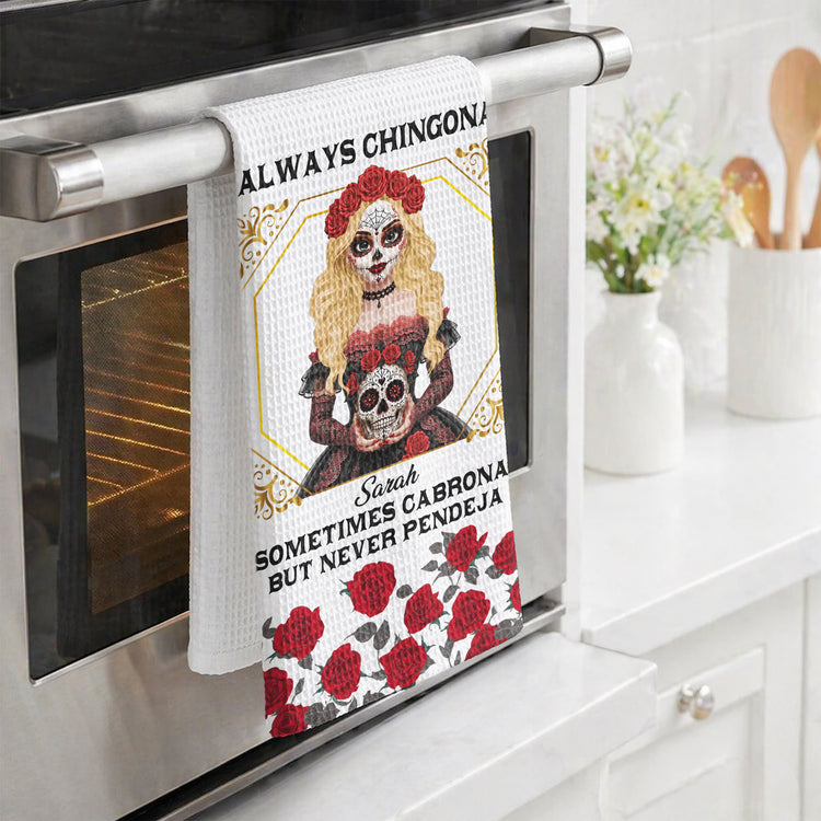 Chingona Como Mi Madre Mexican Latino - Personalized Kitchen Towel 4