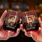 Chingona Como Mi Madre Mexican Latino - Personalized Wine Glass 3