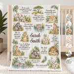 Christian Kid Baby Gift Bible Verses - Personalized Blanket 1