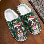 Christmas Custom Pet Portrait Watercolor Art Cozy Holiday Gift - Personalized Slippers 3