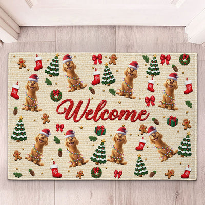 Christmas Decor For Front Door Gift For Pet Lovers - Personalized Doormat