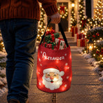 Christmas Gift Bag, Christmas Bag With Name, Holiday Gift Bag, Santa Gift Bag, Family Christmas Sack - Personalized Basket 3