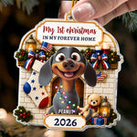Christmas Gift For Pet Lover First Christmas In Forever Home 2026 American 250Th Anniversary - Personalized Ornament 3
