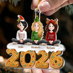 Christmas Gingerbread Friends Together - Christmas Gifts For Friends - Personalized Acrylic Ornament