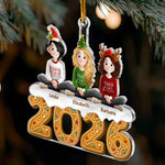 Christmas Gingerbread Friends Together - Christmas Gifts For Friends - Personalized Acrylic Ornament