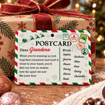 Christmas Letter To Grandma Postcard - Personalized Ornament 2