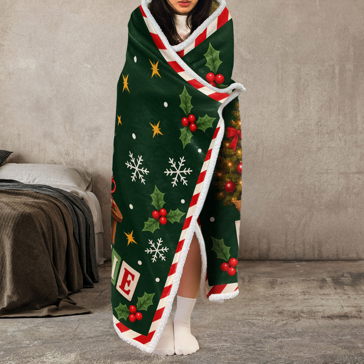 Christmas Movie Watching Blanket Gifts For Kids, Daughters, Sons - Personalized Blanket Hoodie 3