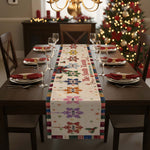 Christmas Together - Custom Family Name, Snowflake Patchwork Effect Mantel Scarf Fireplace Scarf - Personalized Table Runner 3