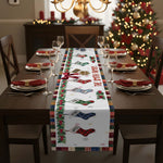 Christmas Together Patchwork Print Stocking - Personalized Table Runner 3