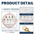 Christmas Tree Ornament Friends Forever Striped Patterns - Personalized Ornament 6