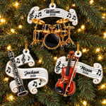 Classic Music Instrument Gift For Band Student, Music Teacher - Personalized Ornament 1
