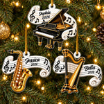 Classic Music Instrument Gift For Band Student, Music Teacher - Personalized Ornament 2