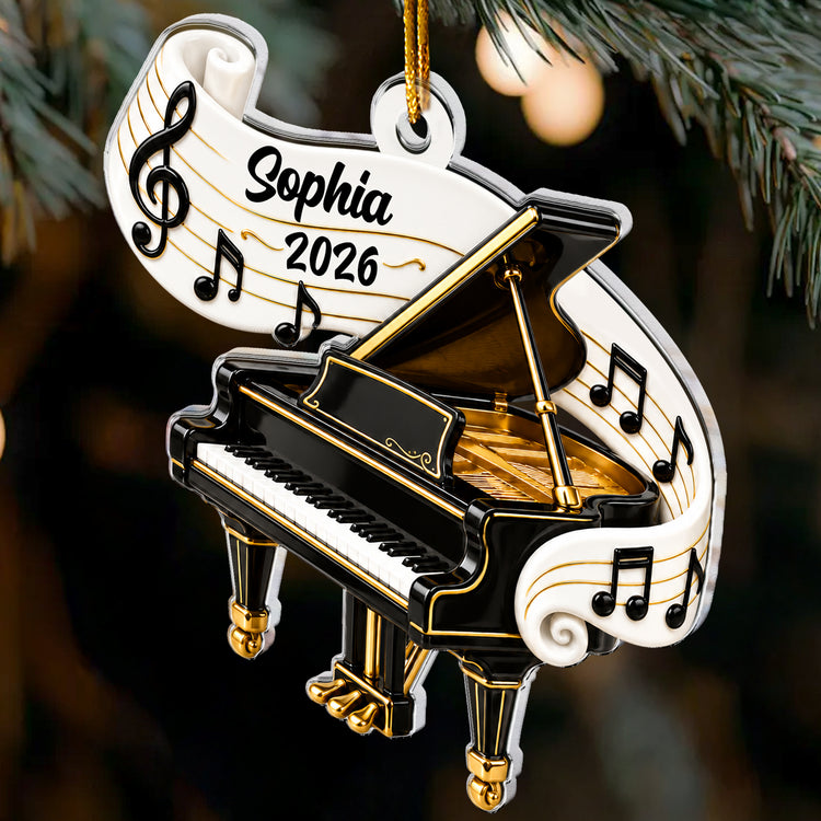 Classic Music Instrument Gift For Band Student, Music Teacher - Personalized Ornament 4