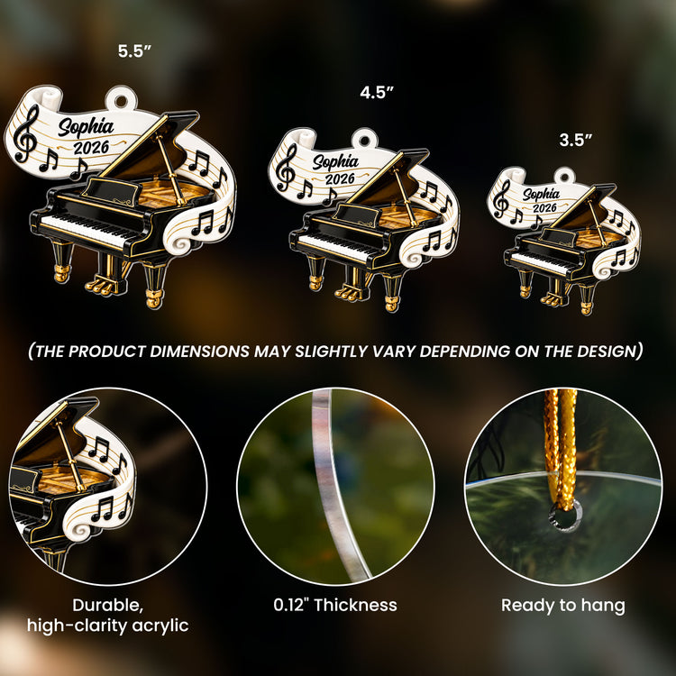 Classic Music Instrument Gift For Band Student, Music Teacher - Personalized Ornament 5