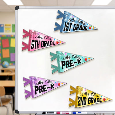 Colors Custom Grade & Name Teacher - Personalized Magnet