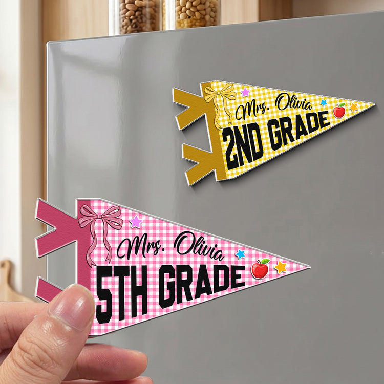 Colors Custom Grade & Name Teacher - Personalized Magnet 3