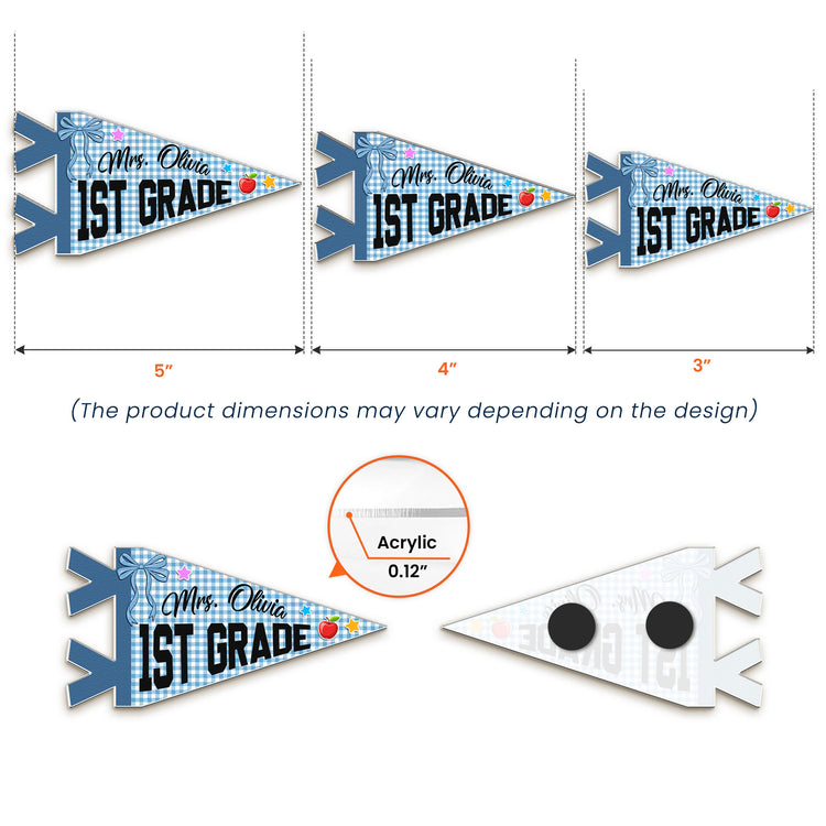 Colors Custom Grade & Name Teacher - Personalized Magnet 5