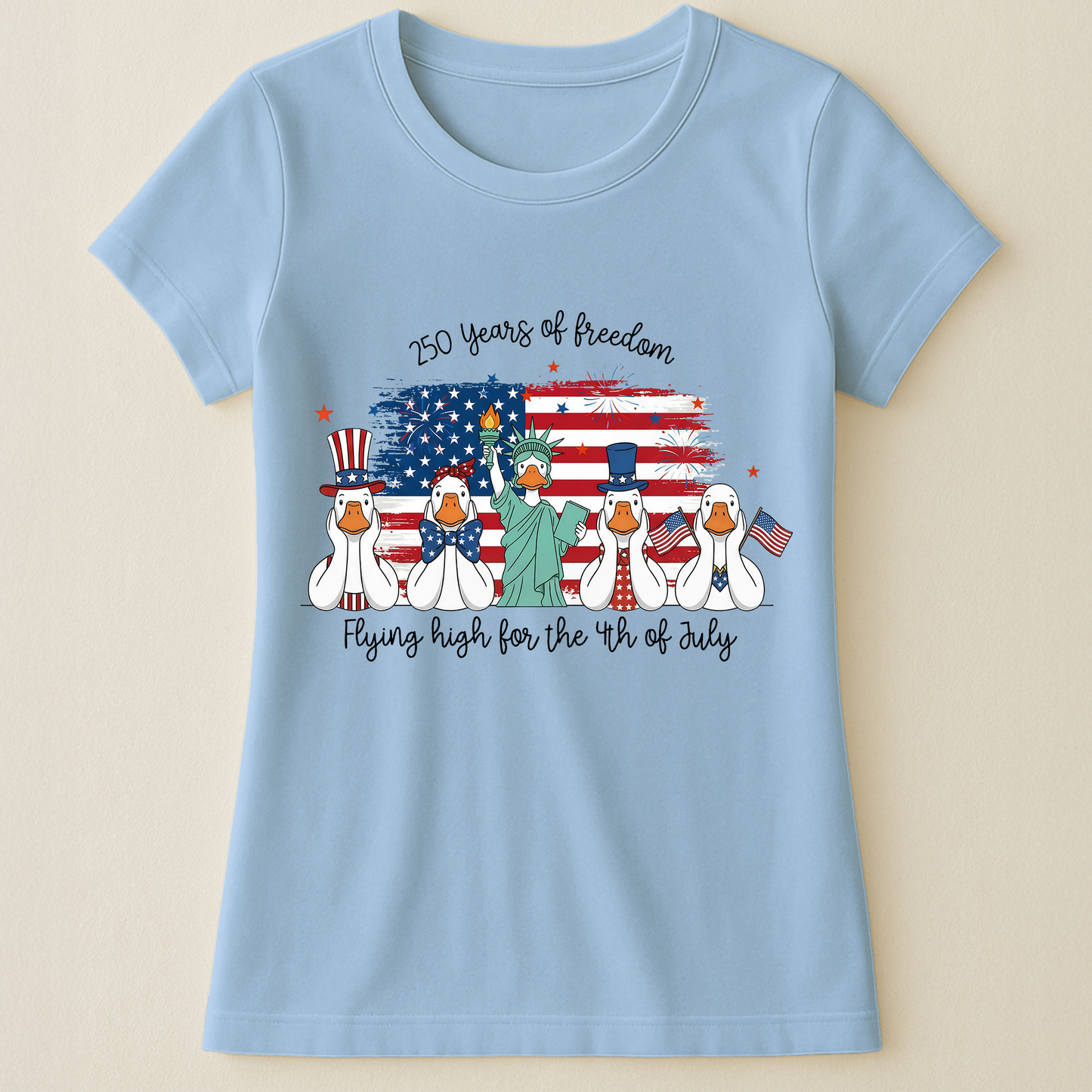 Ducks Flying High For 4th Of July Ducks - Shirt