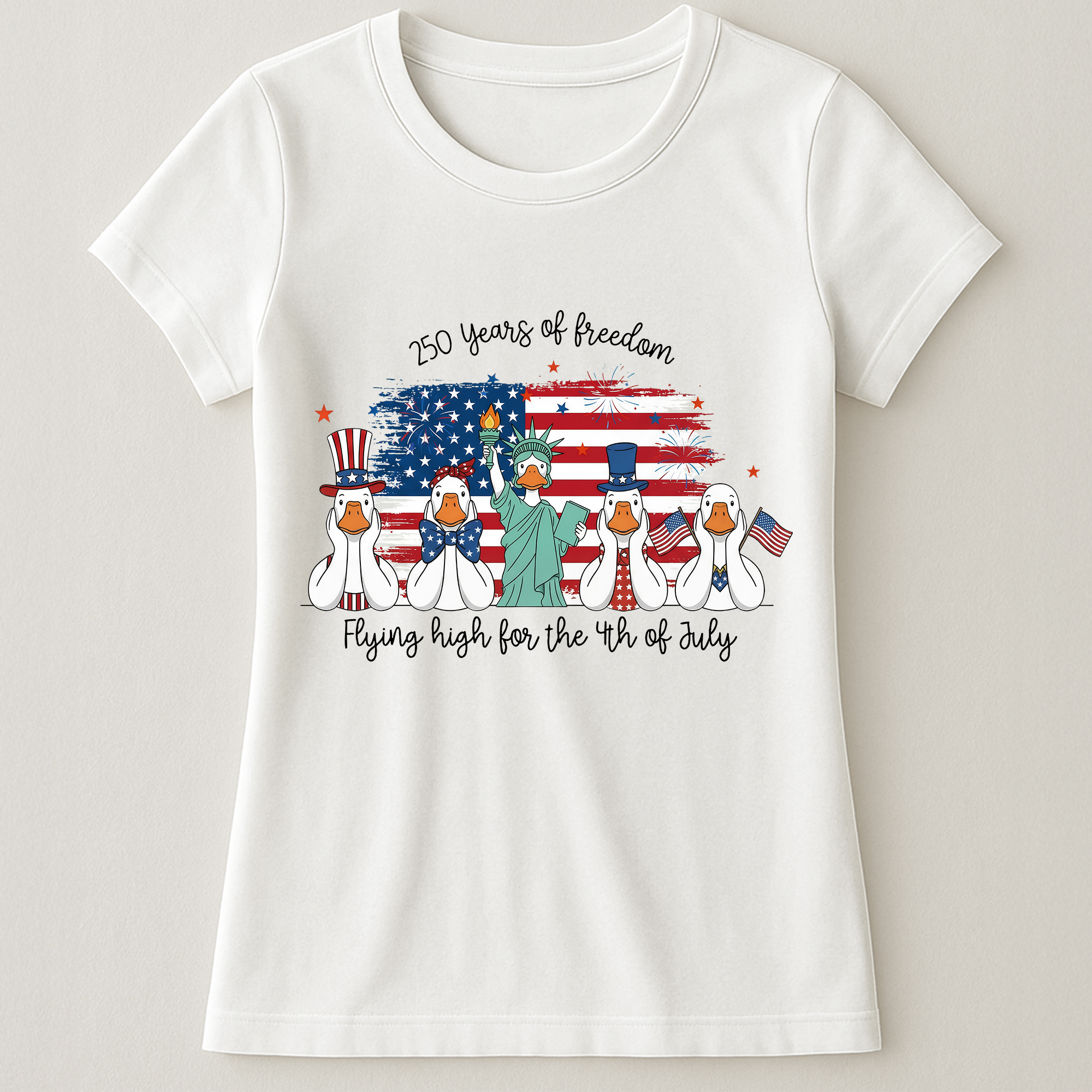 Ducks Flying High For 4th Of July Ducks - Shirt