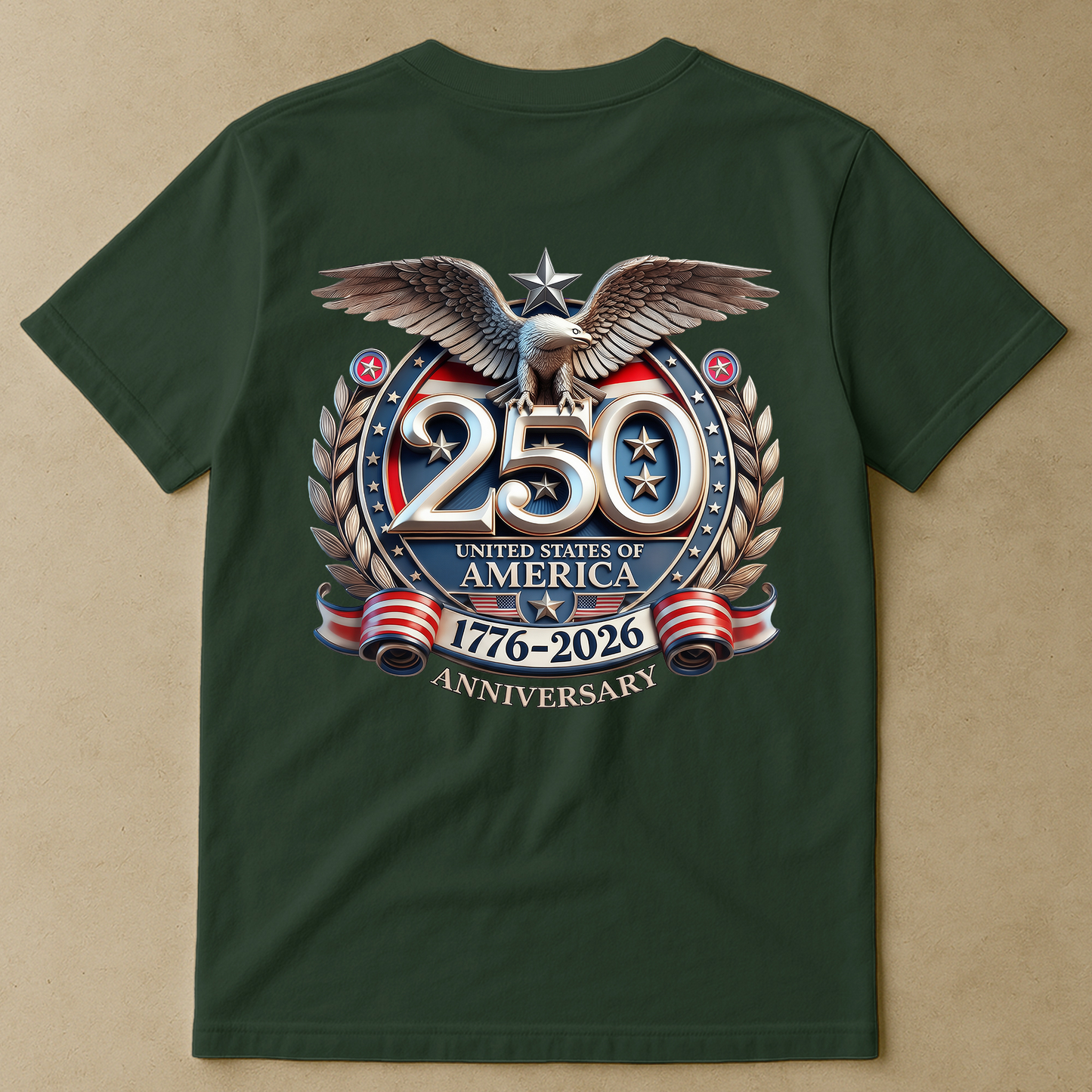 United States 250th Anniversary Silver Eagle - Back Printed Shirt