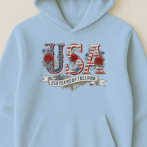 USA Floral 250 Years Of Freedom Vintage - Shirt