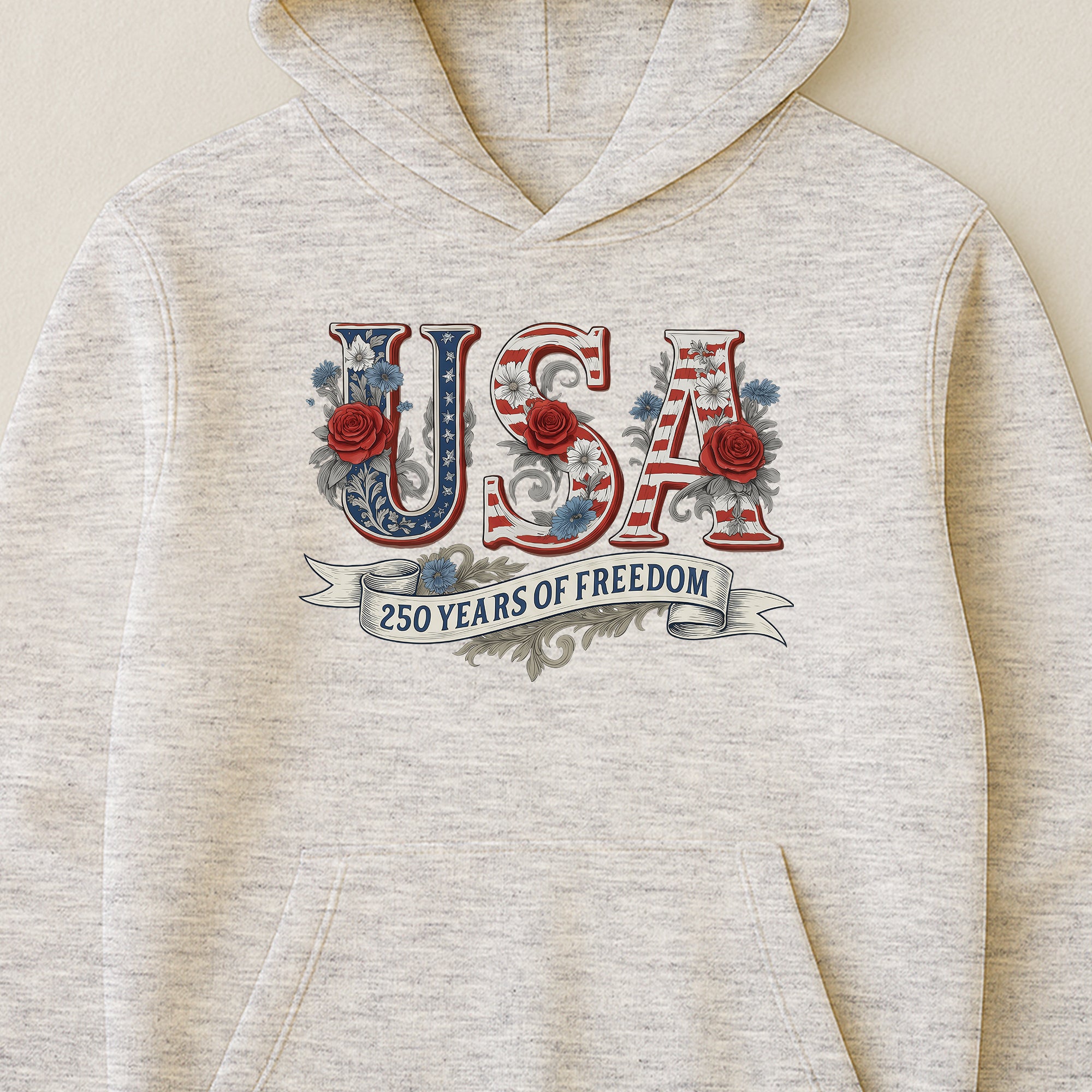 USA Floral 250 Years Of Freedom Vintage - Shirt
