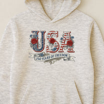 USA Floral 250 Years Of Freedom Vintage - Shirt
