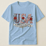 USA Floral 250 Years Of Freedom Vintage - Shirt