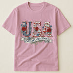 USA Floral 250 Years Of Freedom Vintage - Shirt