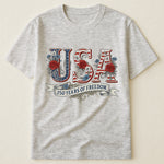 USA Floral 250 Years Of Freedom Vintage - Shirt