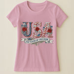 USA Floral 250 Years Of Freedom Vintage - Shirt